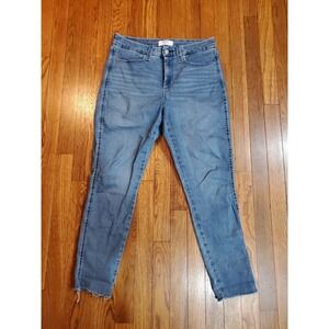 Denizen from Levi's‎ Womens High Rise Ankle Skinny Jeans Med Wash Fray hem Sz 12